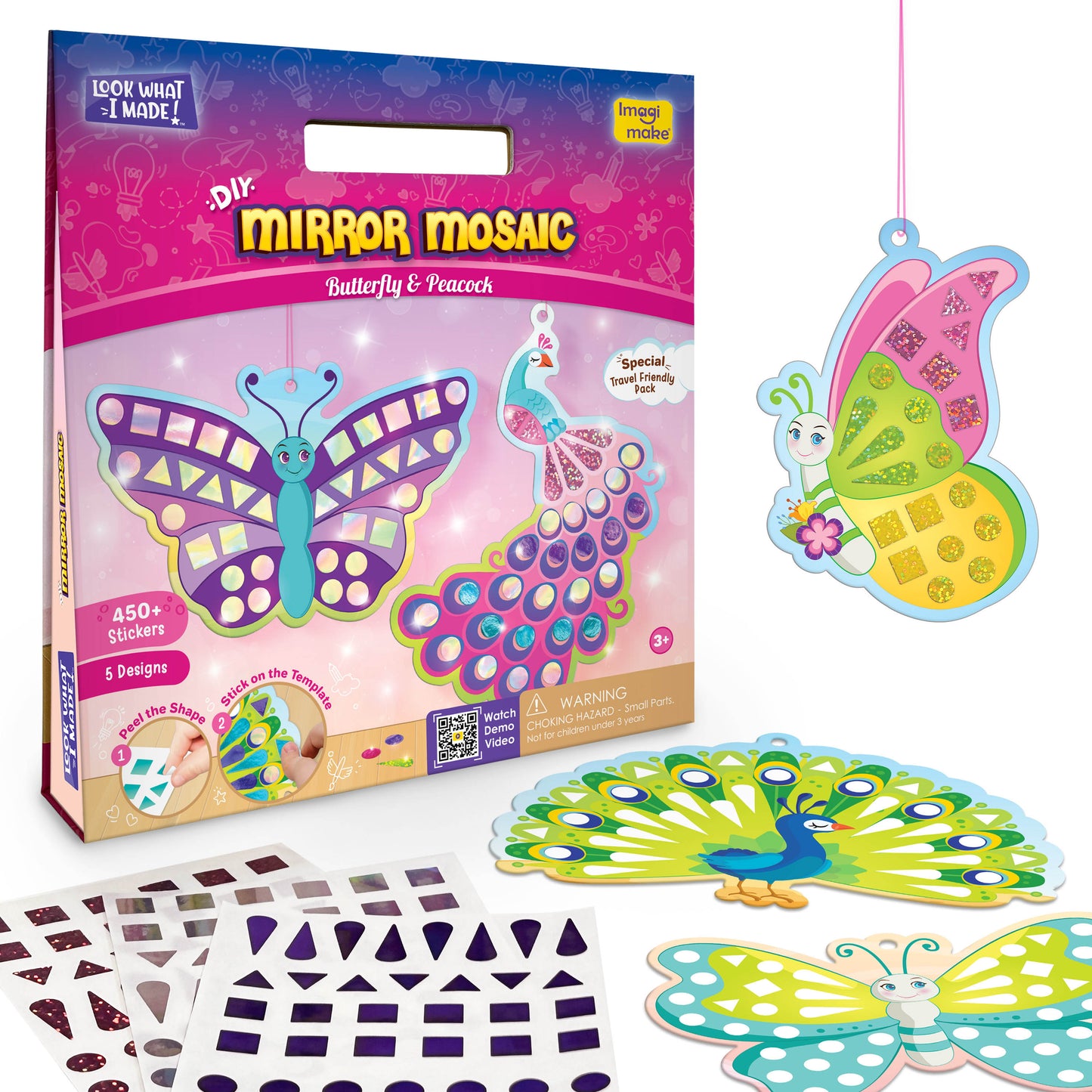 Mirror Mosaic - Butterfly & Peacock