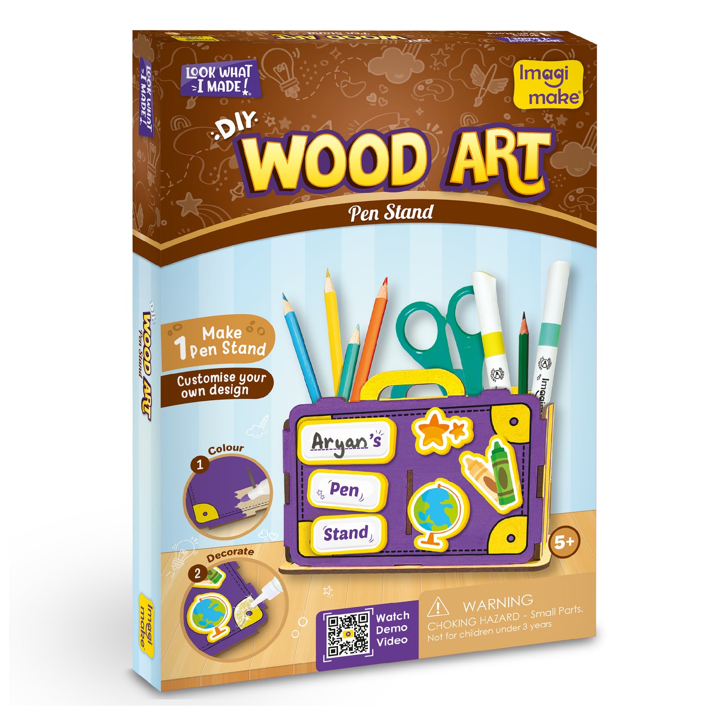 DIY Wood Art Pen Stand