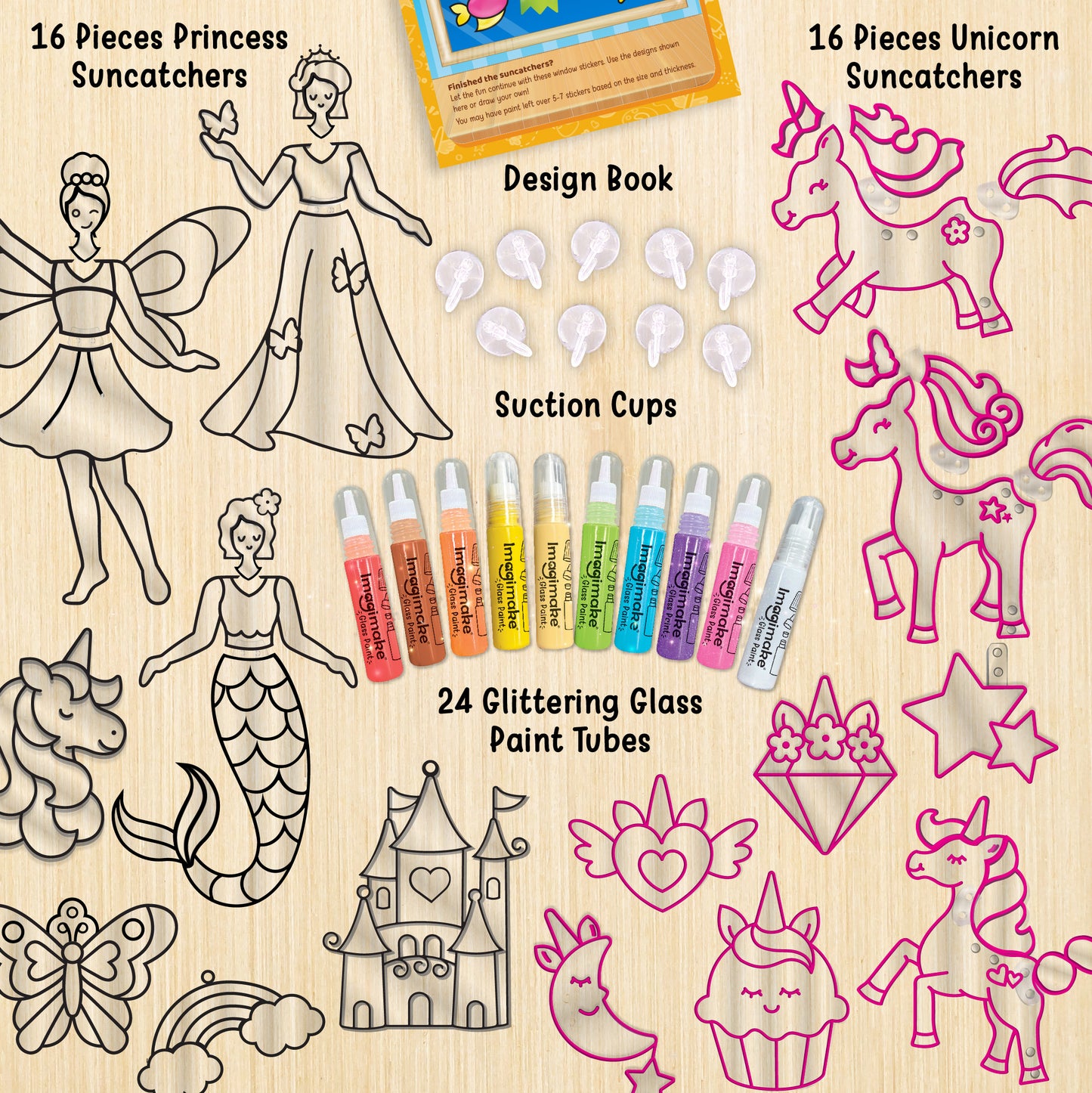 Window Art Princess & Unicorn
