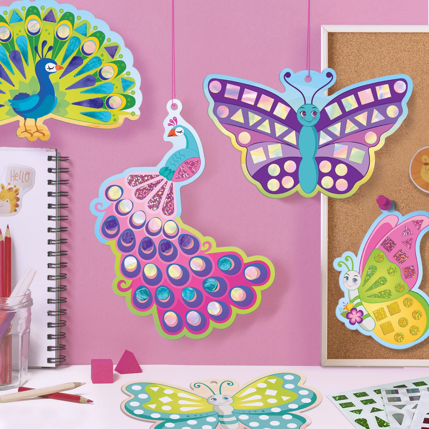 Mirror Mosaic - Butterfly & Peacock