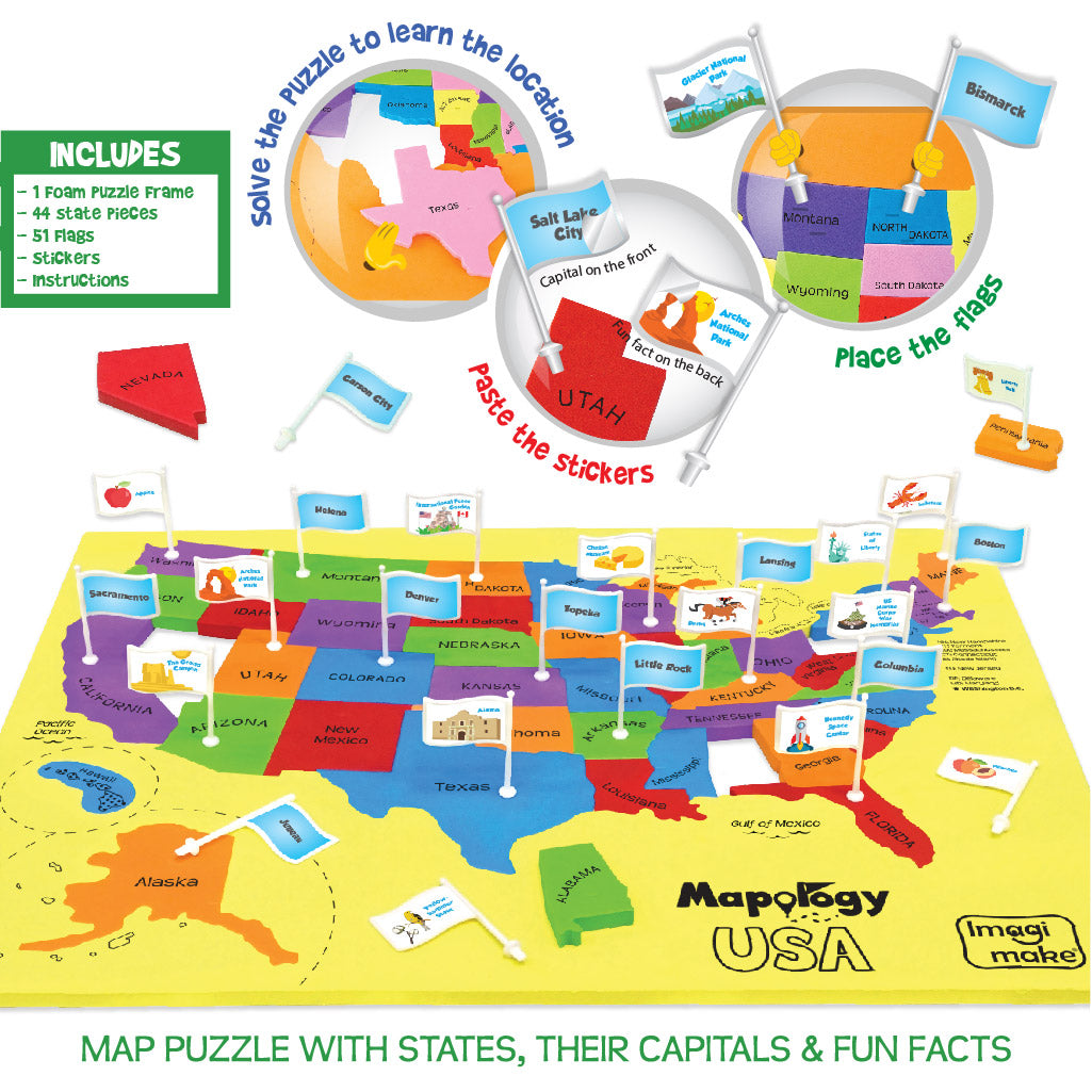 Mapology USA with Capitals