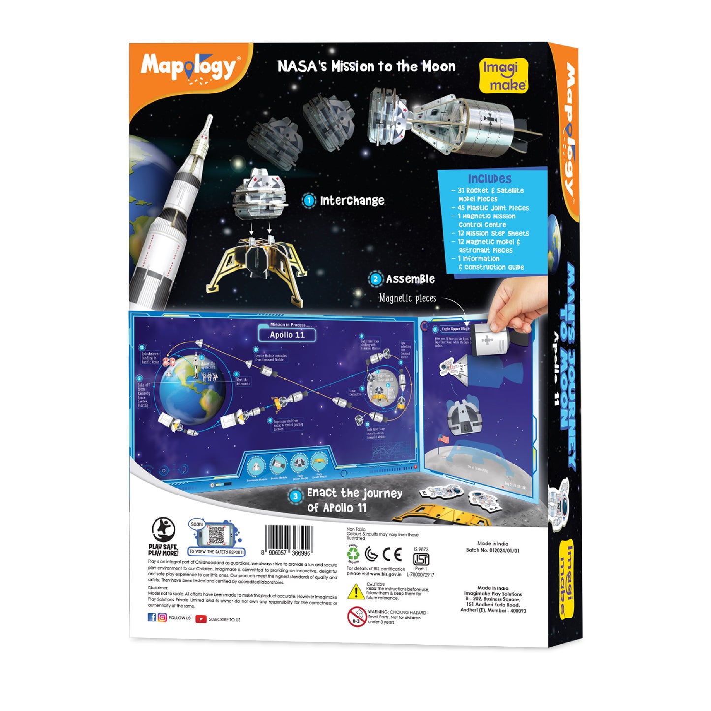 Mapology Man's Journey To Moon Apollo - 11