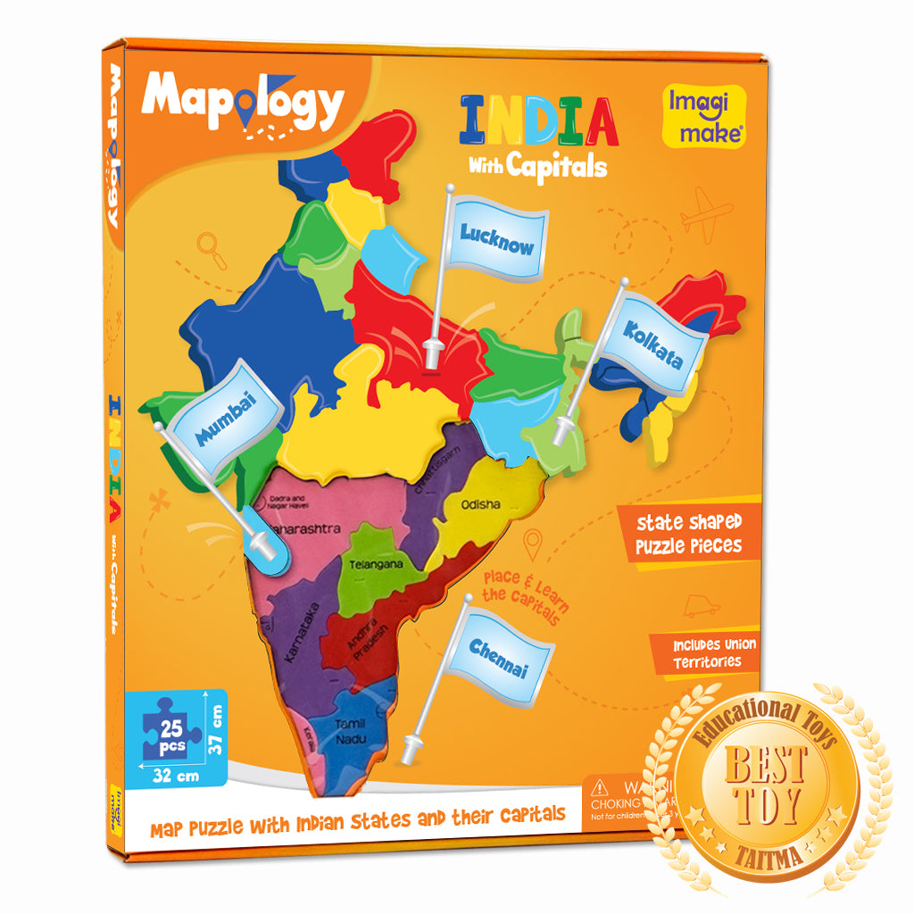 Mapology India with Capitals
