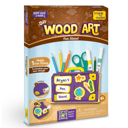 DIY Wood Art Pen Stand
