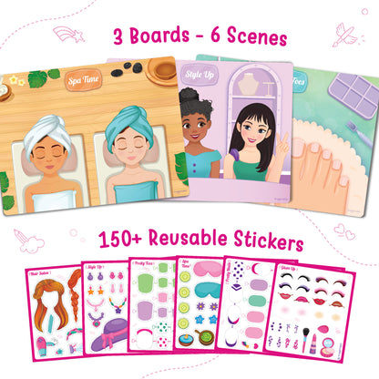 Imagimake Reusable Sticker Fun Hair & Makeup Kit