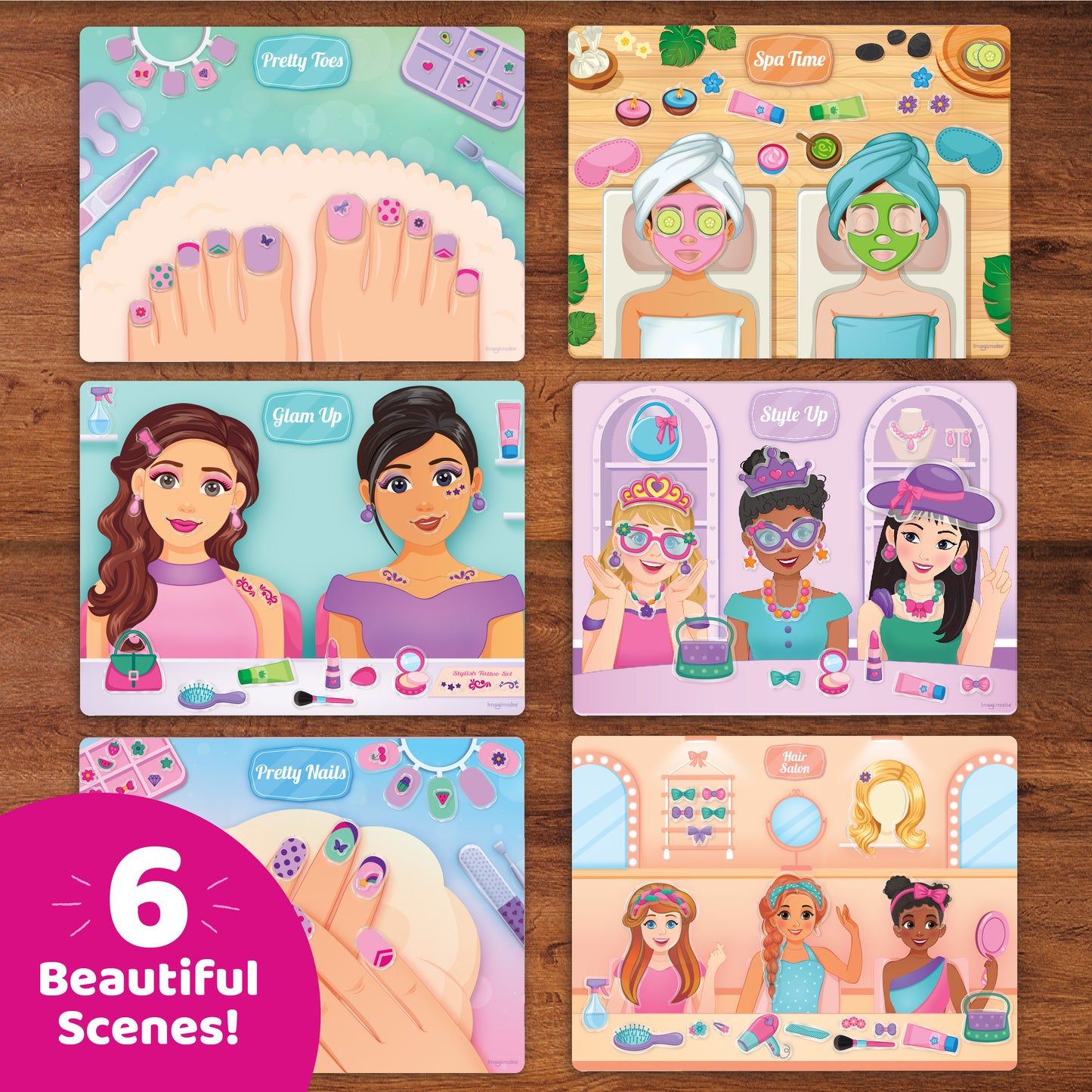 Imagimake Reusable Sticker Fun Hair & Makeup Kit