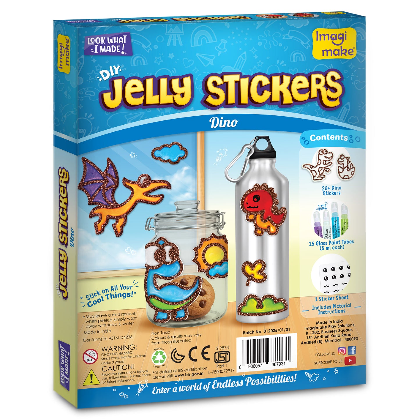 Imagimake DIY Dino Jelly Stickers