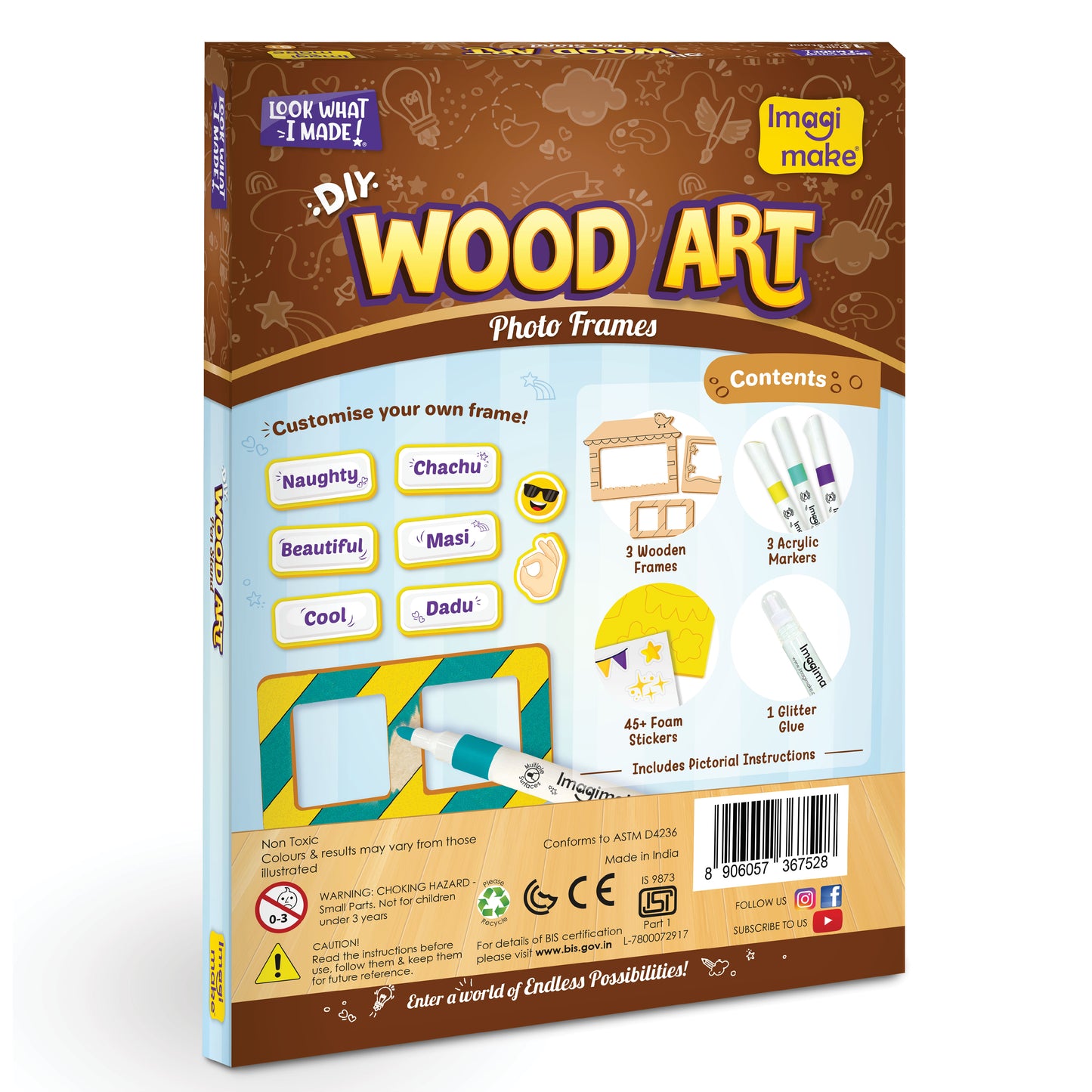 DIY Wood Art Photo Frame