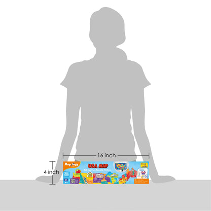 Mapology USA Map Wall Chart with Reusable Stickers