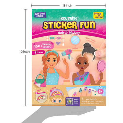 Imagimake Reusable Sticker Fun Hair & Makeup Kit
