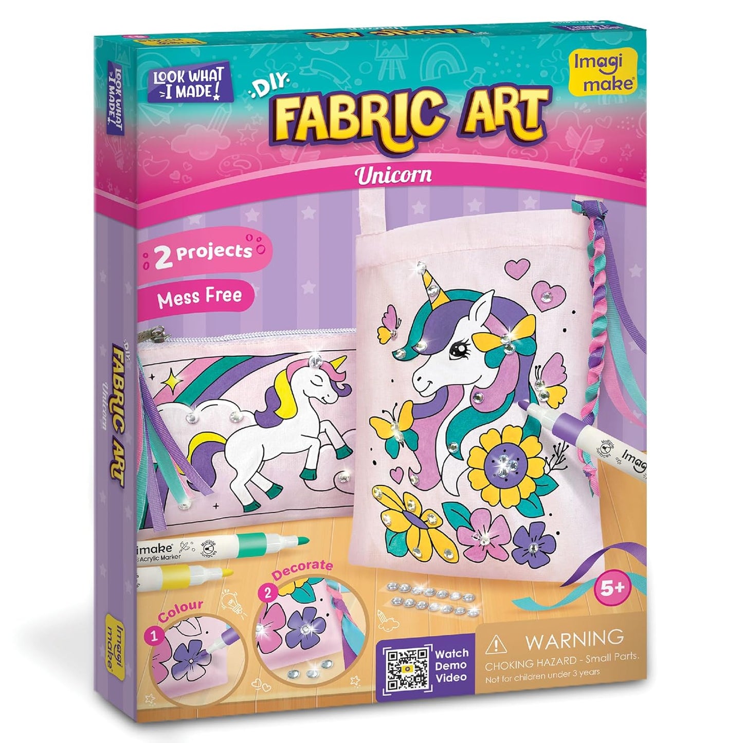 Imagimake DIY Unicorn Fabric Art Kit