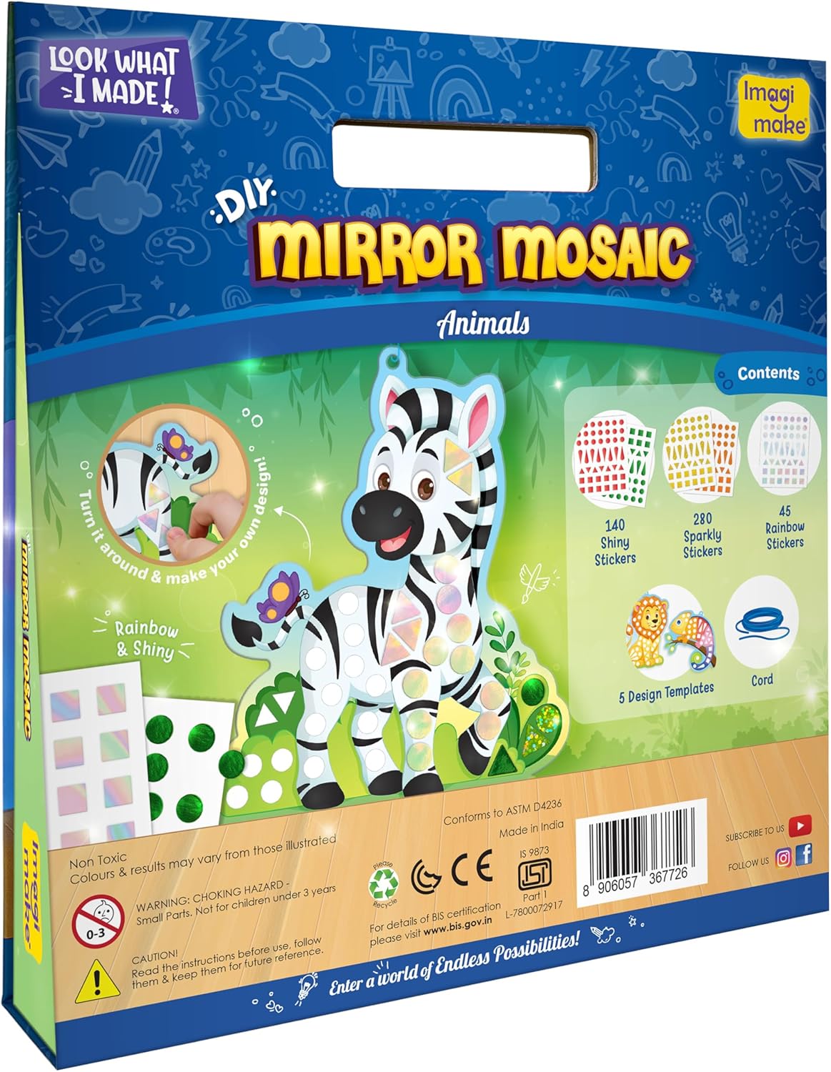 Imagimake Mirror Mosaic Animals